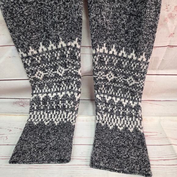 Gap Body Gray and White Sweater Leggings Size Medium - Picture 4 of 8